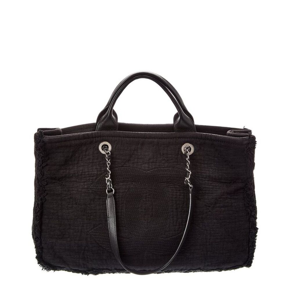 Chanel Black Canvas Tote (Authentic Pre-Loved)